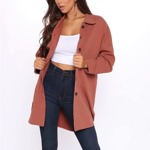 Oversized Shacket - Rust - Picture 3 of 3